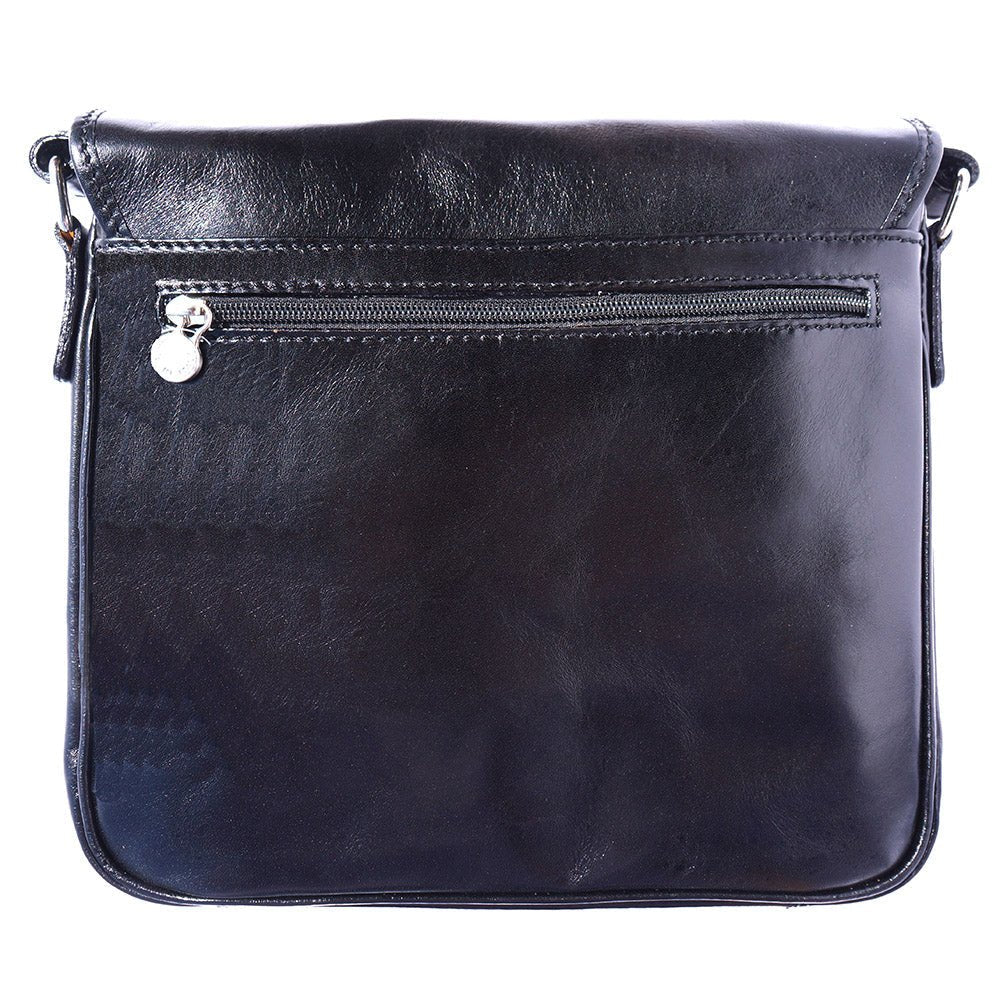 Christopher Black Leather Messenger Bag - Leather Italiano