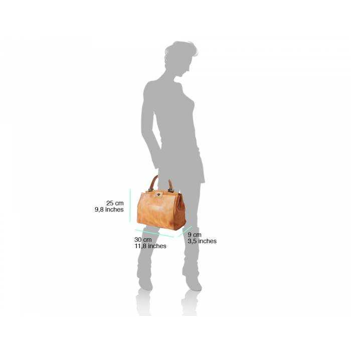 Dimensions of Remini classic vintage leather bag