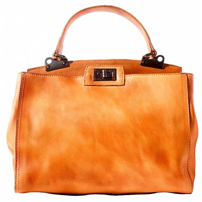 Front view of Remini classic vintage leather bag