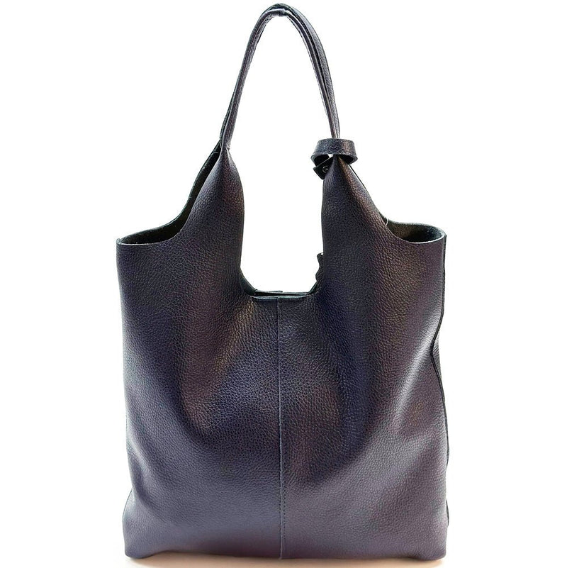 Claudia Italian Leather Shoulder Bag – Spacious & Handcrafted Elegance - Leather Italiano