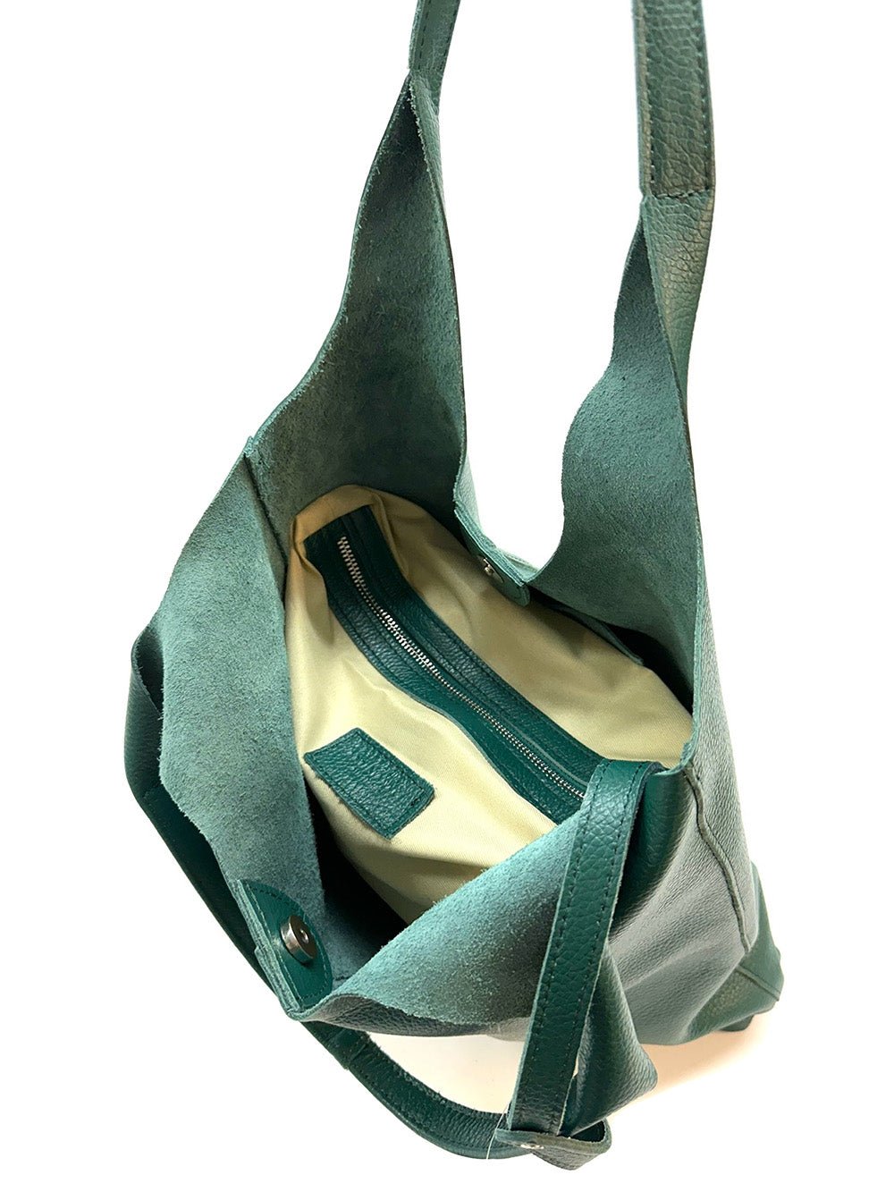 Claudia Italian Leather Shoulder Bag – Spacious & Handcrafted Elegance - Leather Italiano