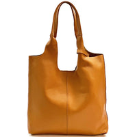 Claudia Italian Leather Shoulder Bag – Spacious & Handcrafted Elegance - Leather Italiano