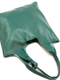 Claudia Italian Leather Shoulder Bag – Spacious & Handcrafted Elegance - Leather Italiano