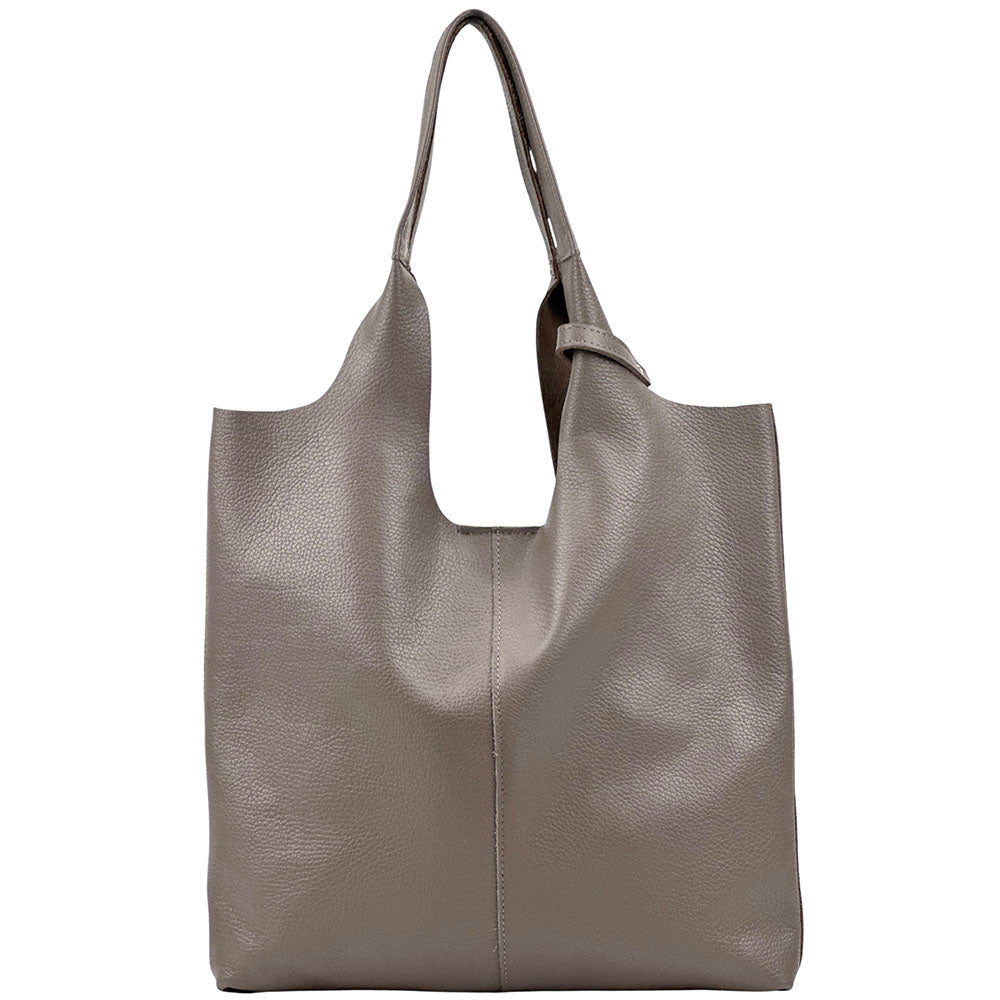Claudia Italian Leather Shoulder Bag – Spacious & Handcrafted Elegance - Leather Italiano