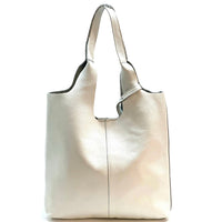 Claudia Italian Leather Shoulder Bag – Spacious & Handcrafted Elegance - Leather Italiano