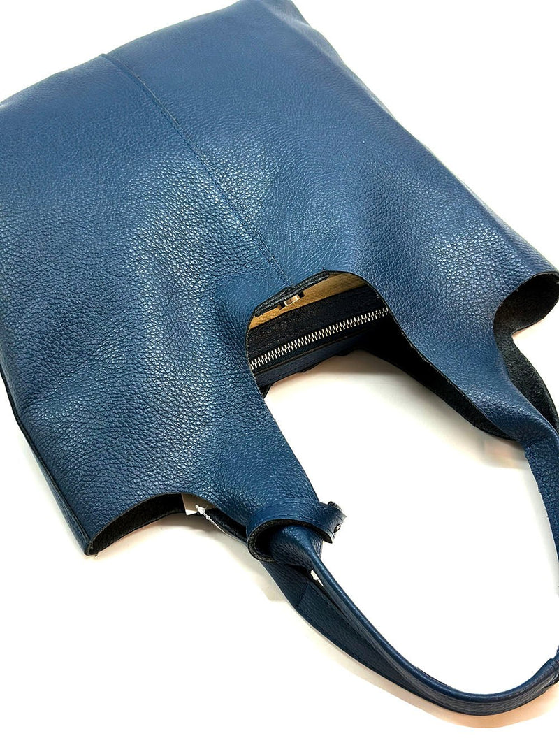 Claudia Italian Leather Shoulder Bag – Spacious & Handcrafted Elegance - Leather Italiano