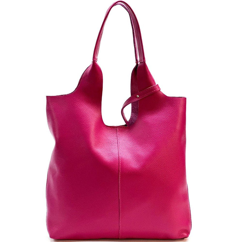 Claudia Italian Leather Shoulder Bag – Spacious & Handcrafted Elegance - Leather Italiano