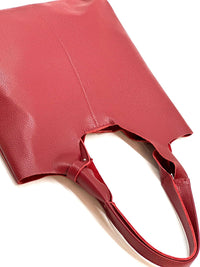 Claudia Italian Leather Shoulder Bag – Spacious & Handcrafted Elegance - Leather Italiano