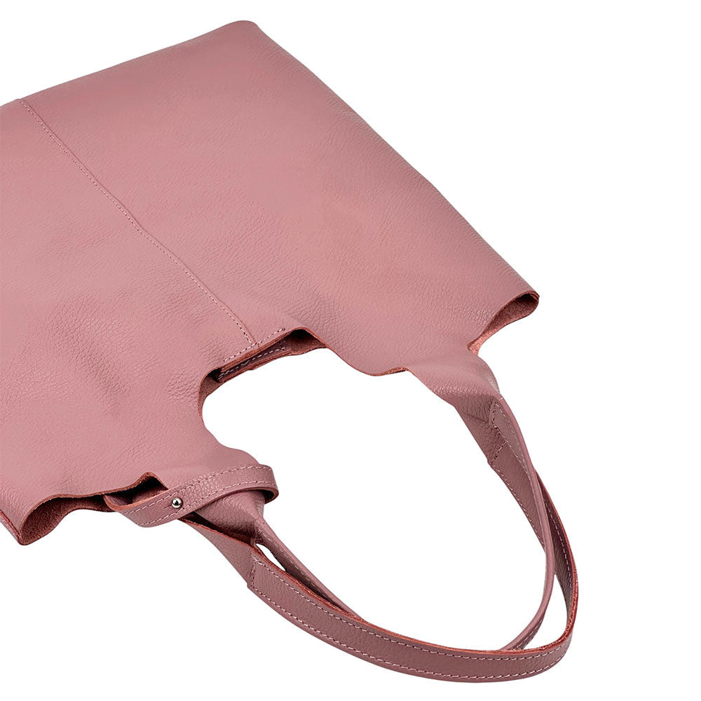 Claudia Italian Leather Shoulder Bag – Spacious & Handcrafted Elegance - Leather Italiano