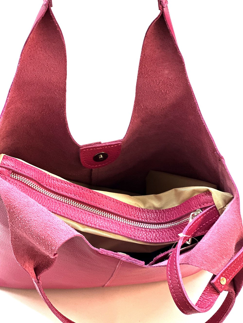 Claudia Italian Leather Shoulder Bag – Spacious & Handcrafted Elegance - Leather Italiano