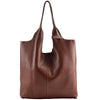 Claudia Italian Leather Shoulder Bag – Spacious & Handcrafted Elegance - Leather Italiano