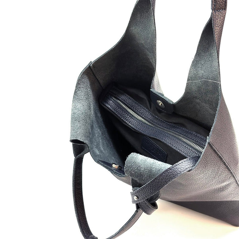 Claudia Italian Leather Shoulder Bag – Spacious & Handcrafted Elegance - Leather Italiano