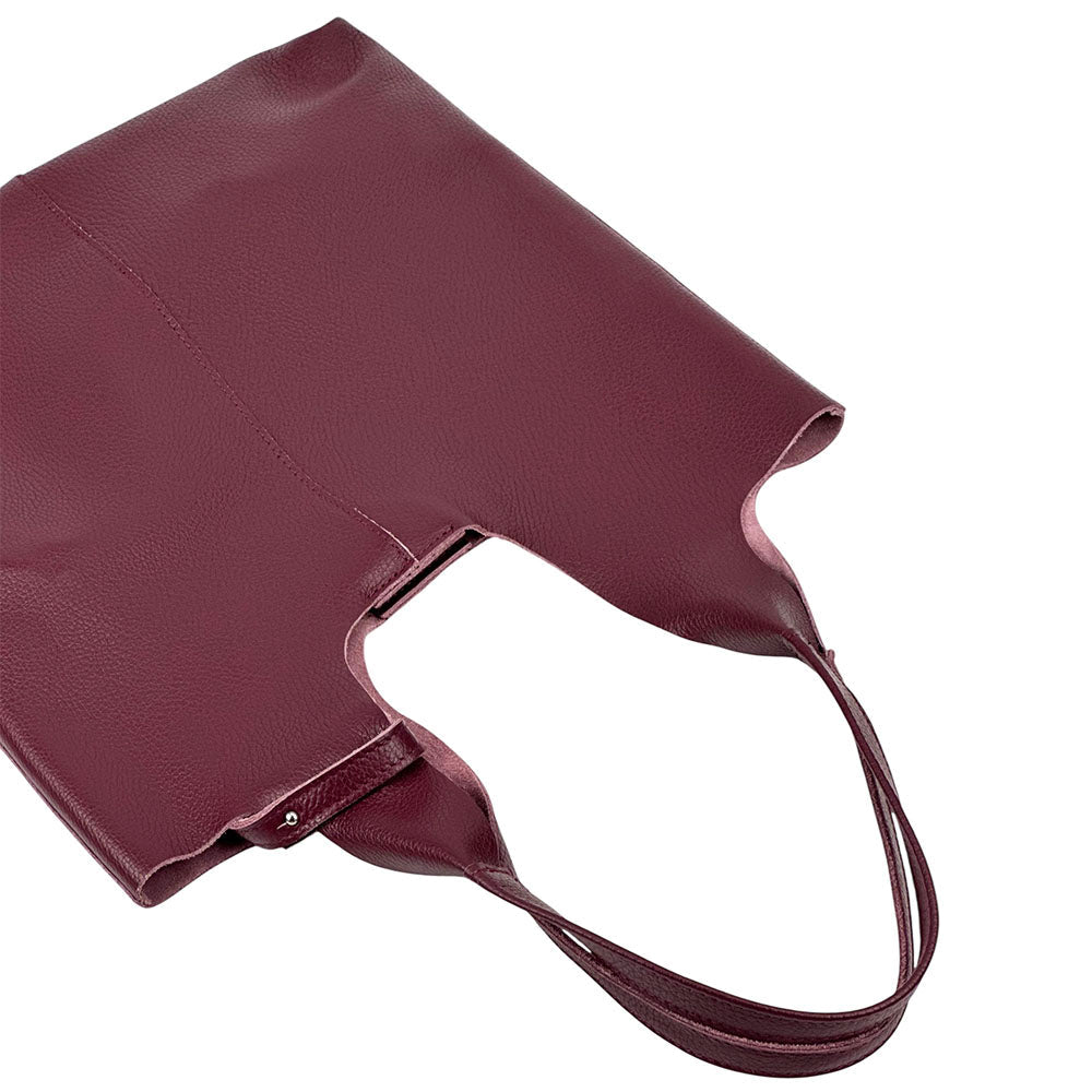 Claudia Italian Leather Shoulder Bag – Spacious & Handcrafted Elegance - Leather Italiano