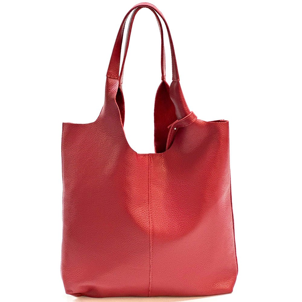 Claudia Italian Leather Shoulder Bag – Spacious & Handcrafted Elegance - Leather Italiano