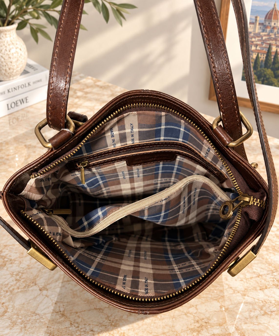 Clotilde Hand-Dyed Leather Convertible Backpack - Leather Italiano
