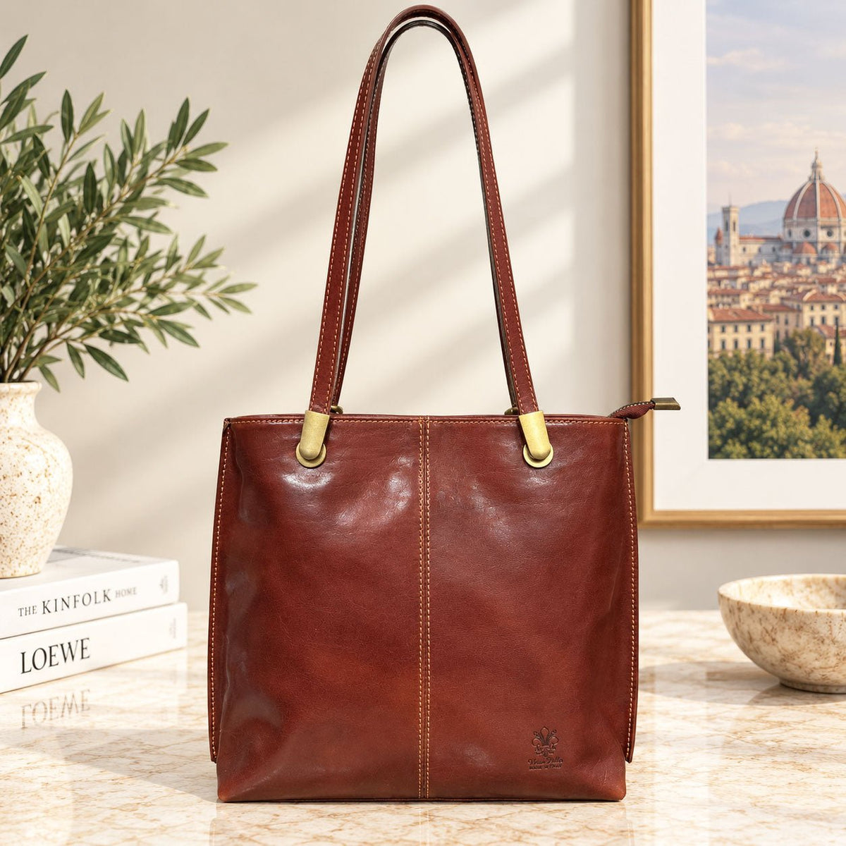 Clotilde Hand-Dyed Leather Convertible Backpack - Leather Italiano