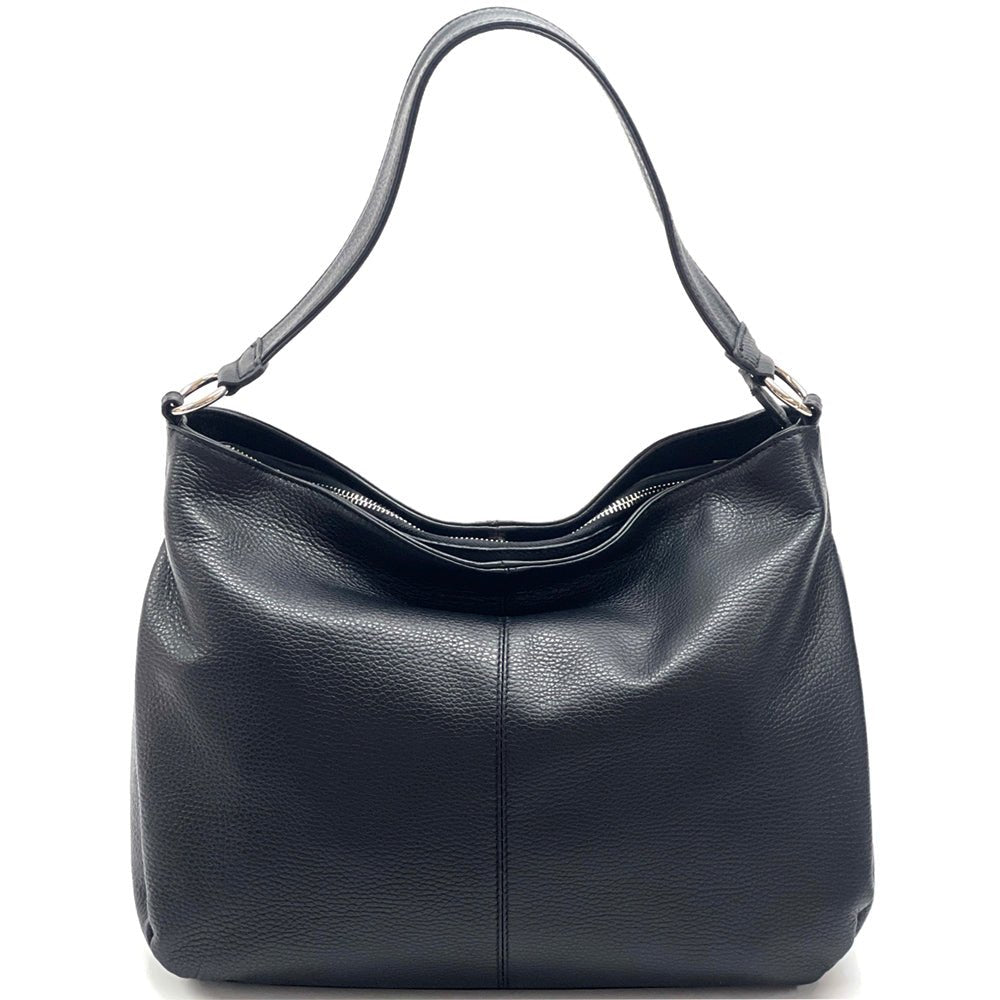 Concetta Convertible Leather Hobo: Tan Italian Calfskin - Leather Italiano