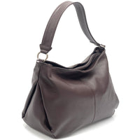 Concetta Convertible Leather Hobo: Tan Italian Calfskin - Leather Italiano