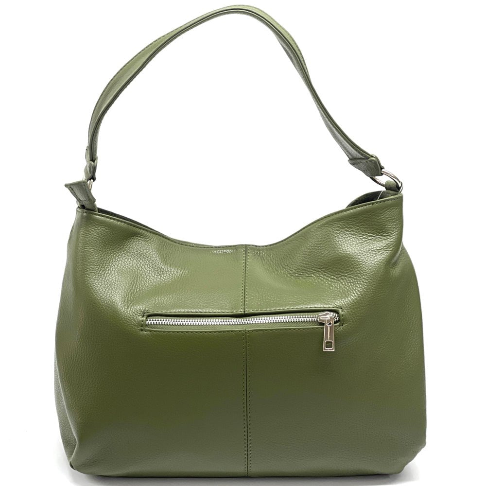 Concetta Convertible Leather Hobo: Tan Italian Calfskin - Leather Italiano
