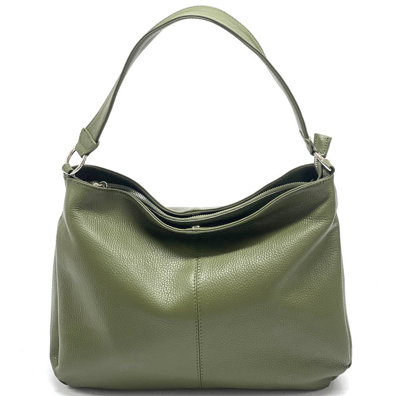 Concetta Convertible Leather Hobo: Tan Italian Calfskin - Leather Italiano