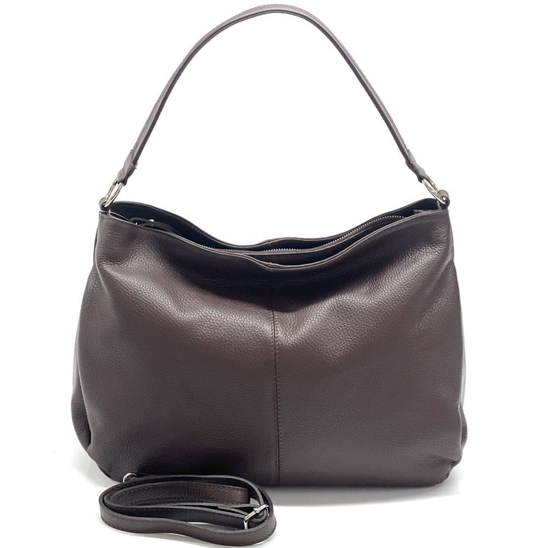 Concetta Convertible Leather Hobo: Tan Italian Calfskin - Leather Italiano