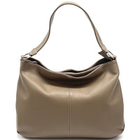 Concetta Convertible Leather Hobo: Tan Italian Calfskin - Leather Italiano
