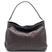 Concetta Convertible Leather Hobo: Tan Italian Calfskin - Leather Italiano