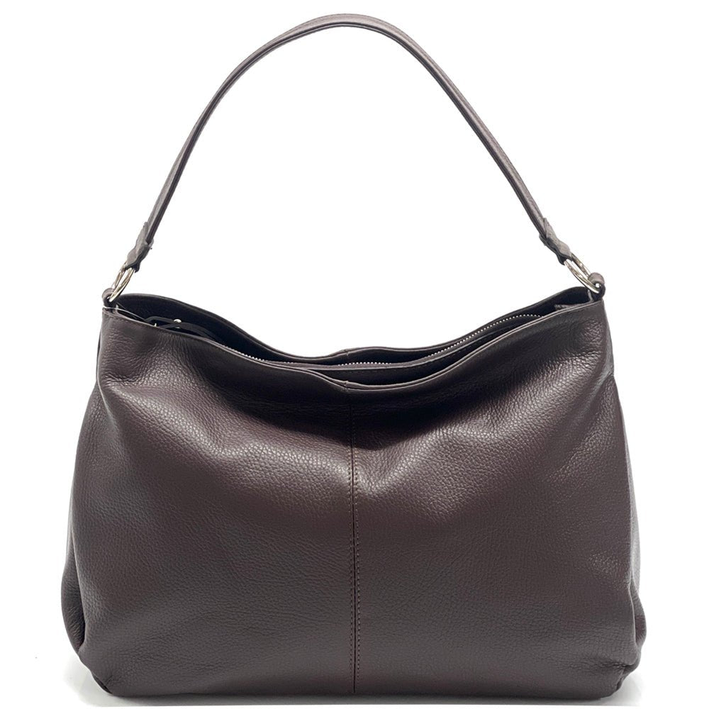 Concetta Convertible Leather Hobo: Tan Italian Calfskin - Leather Italiano