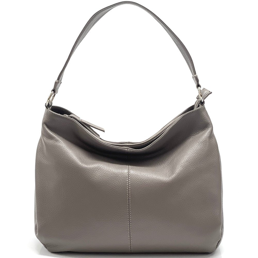 Concetta Convertible Leather Hobo: Tan Italian Calfskin - Leather Italiano