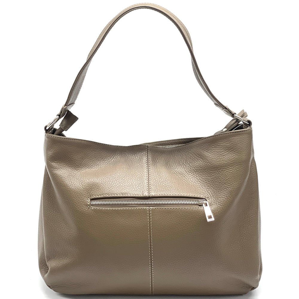 Concetta Convertible Leather Hobo: Tan Italian Calfskin - Leather Italiano