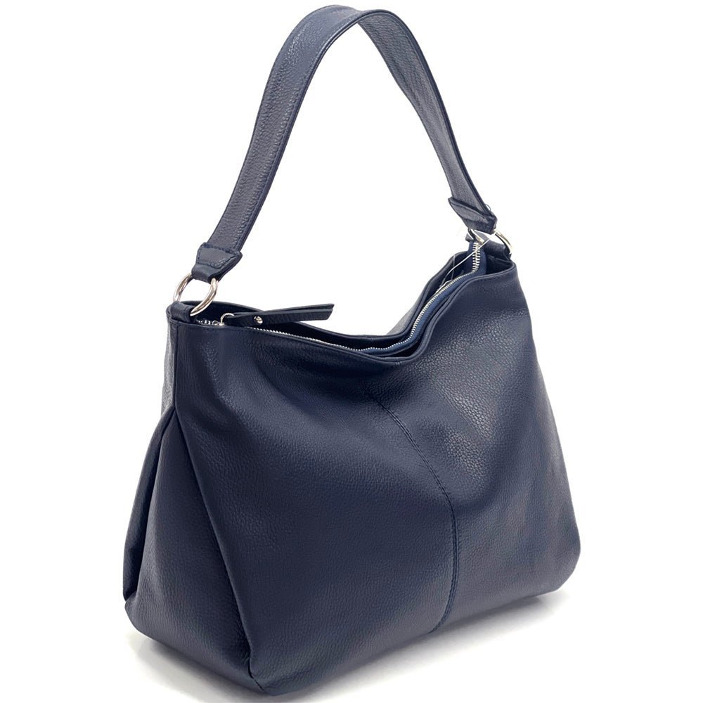 Concetta Convertible Leather Hobo: Tan Italian Calfskin - Leather Italiano