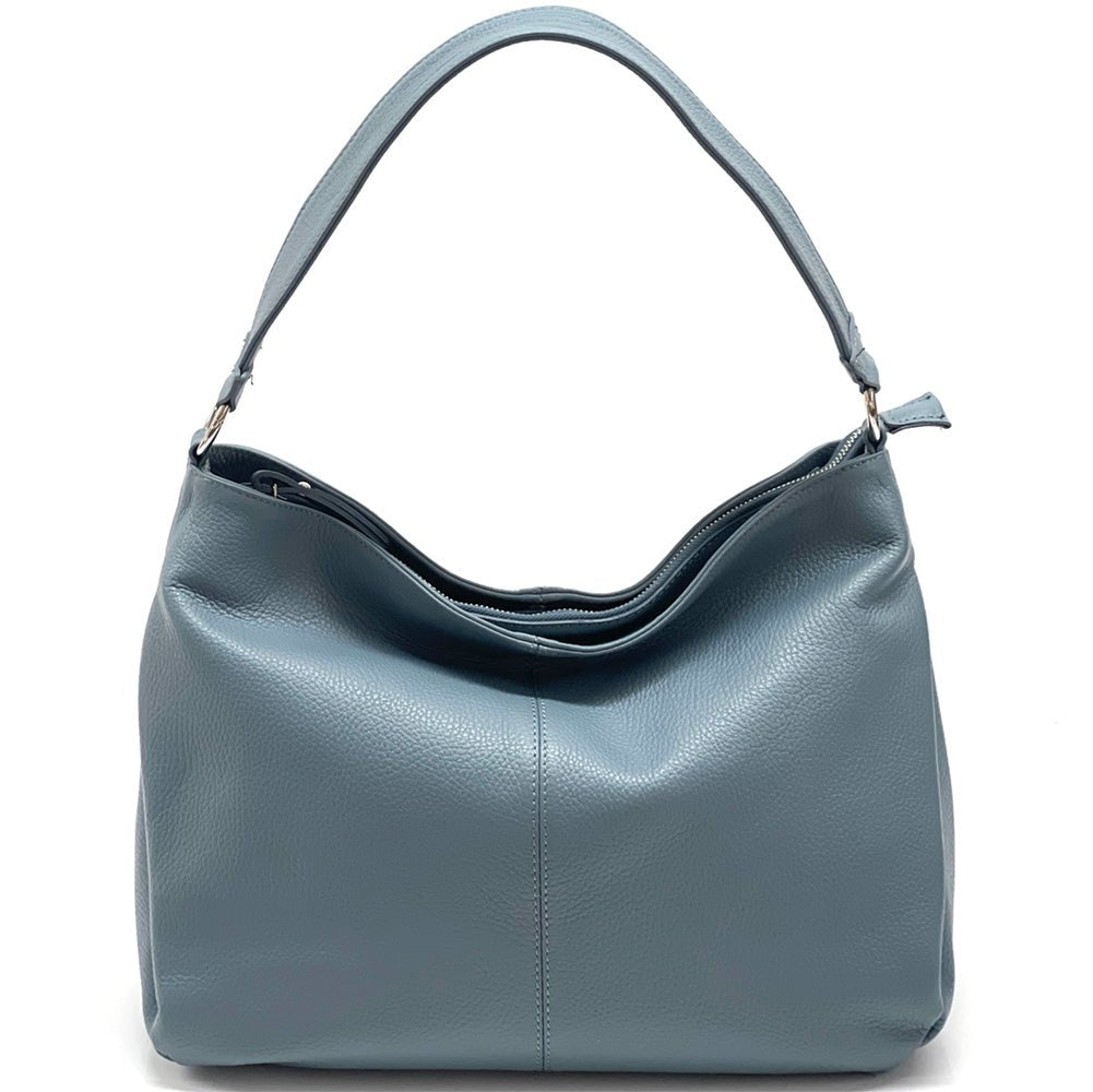 Concetta Convertible Leather Hobo: Tan Italian Calfskin - Leather Italiano