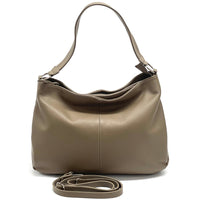 Concetta Convertible Leather Hobo: Tan Italian Calfskin - Leather Italiano