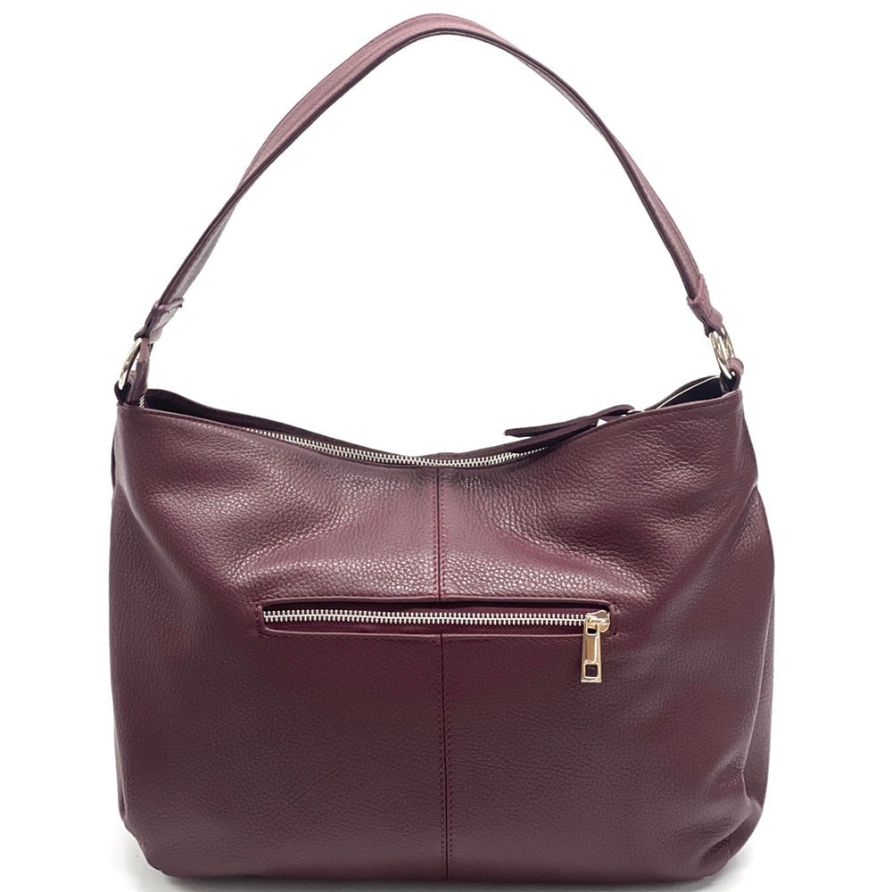 Concetta Convertible Leather Hobo: Tan Italian Calfskin - Leather Italiano