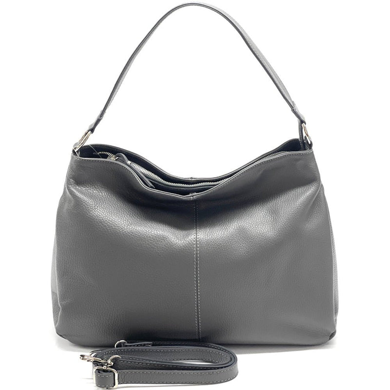 Concetta Convertible Leather Hobo: Tan Italian Calfskin - Leather Italiano