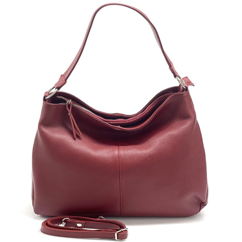 Concetta Convertible Leather Hobo: Tan Italian Calfskin - Leather Italiano
