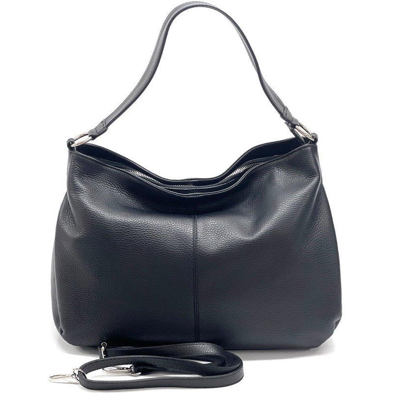 Concetta Convertible Leather Hobo: Tan Italian Calfskin - Leather Italiano
