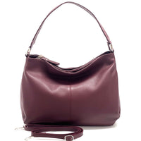 Concetta Convertible Leather Hobo: Tan Italian Calfskin - Leather Italiano