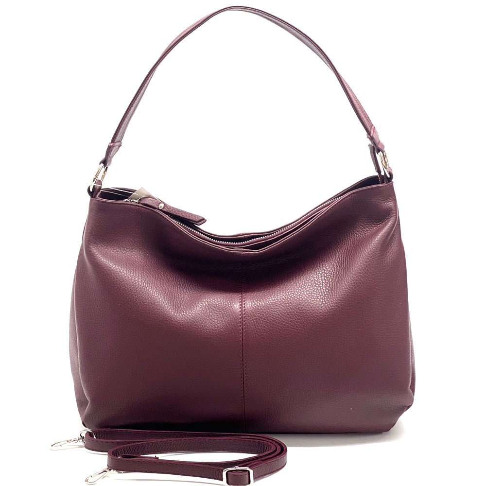 Concetta Convertible Leather Hobo: Tan Italian Calfskin - Leather Italiano