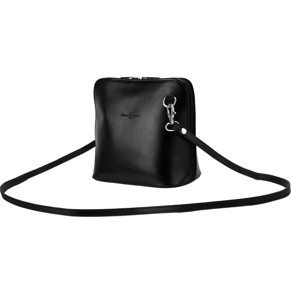 Dalida Black Italian Leather Purse - Leather Italiano