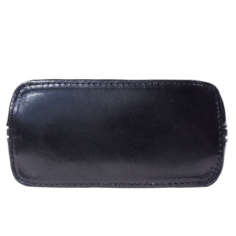 Dalida Black Italian Leather Purse - Leather Italiano