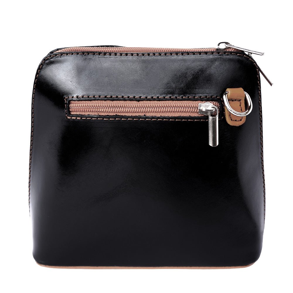 Dalida Black Italian Leather Purse - Leather Italiano