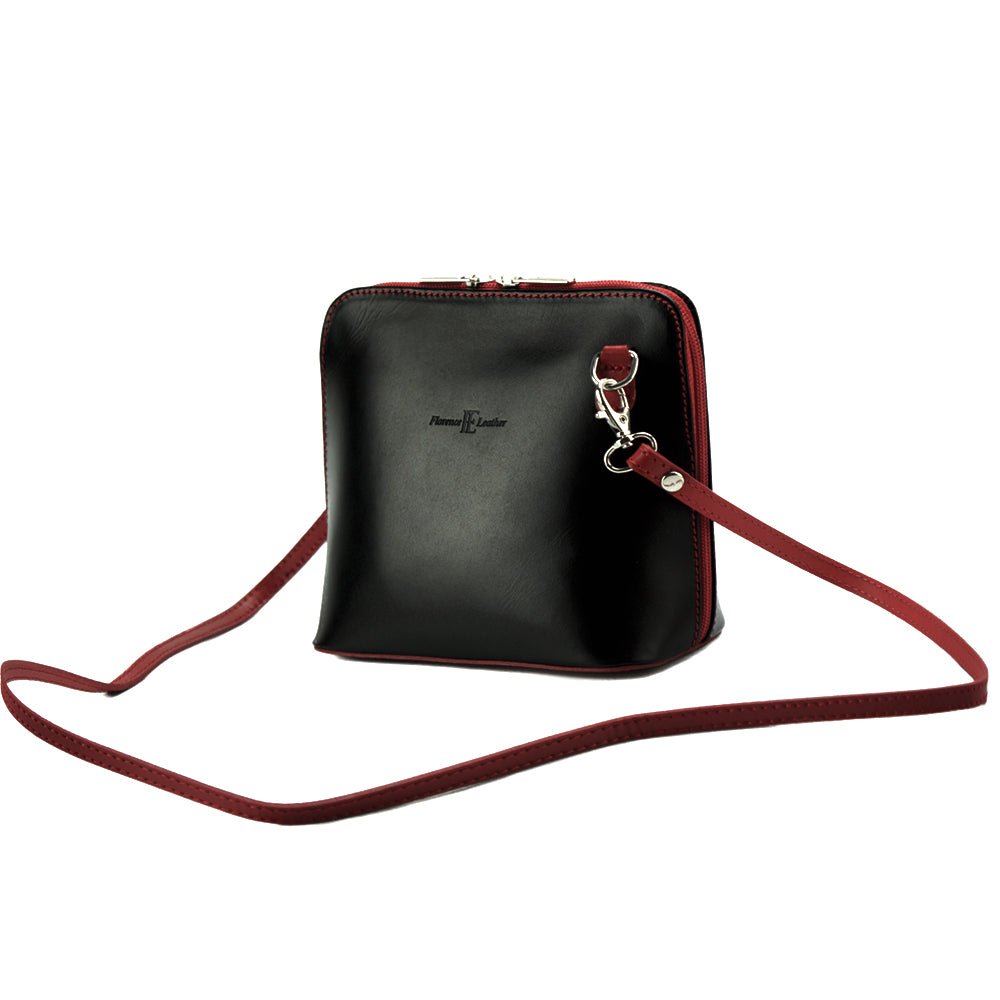 Dalida Black Italian Leather Purse - Leather Italiano