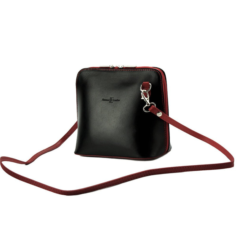 Dalida Black Italian Leather Purse - Leather Italiano