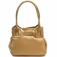 Daria Italian Leather Shoulder Bag – Soft - Grain Elegance with Sculptural Knot - Leather Italiano