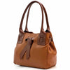 Daria Italian Leather Shoulder Bag – Soft - Grain Elegance with Sculptural Knot - Leather Italiano