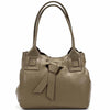 Daria Italian Leather Shoulder Bag – Soft - Grain Elegance with Sculptural Knot - Leather Italiano