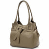 Daria Italian Leather Shoulder Bag – Soft - Grain Elegance with Sculptural Knot - Leather Italiano