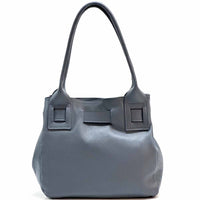 Daria Italian Leather Shoulder Bag – Soft - Grain Elegance with Sculptural Knot - Leather Italiano