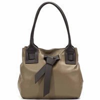 Daria Italian Leather Shoulder Bag – Soft - Grain Elegance with Sculptural Knot - Leather Italiano